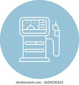 Diseño de ícono de Vector de línea de gasolinera