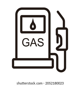 Gas station linear icon. Thin line illustrations. Contour symbols. Vector isolated outline drawing. Eps 10.