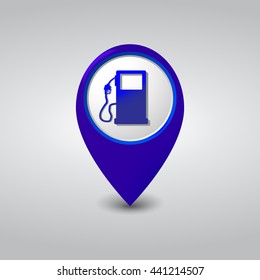 Gas Station Location Blue Pointer