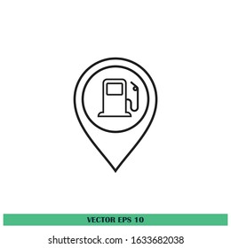 gas station location icon vector design element eps10
