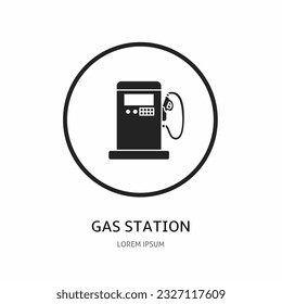 Gas station logo. Gas station for business. Stock vector.