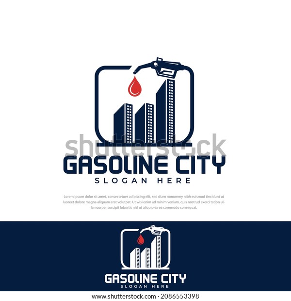 Gas station logo design in the\
city.Logo\
templates,symbols,icons