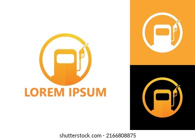 vector de diseño de la plantilla de logotipo de la estación de gas