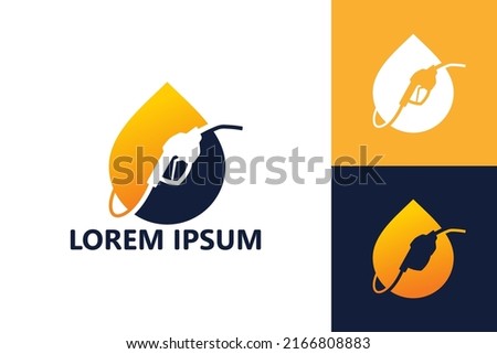 Gas station logo template design vector
