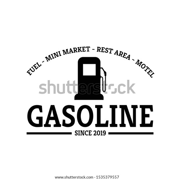 gas station logo with\
vintage style