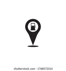 Gas station map icon , Automotive icon vector