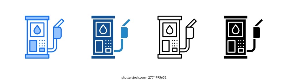 Gas Station Multiple Style Icon Set