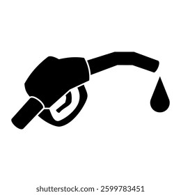 Gas station nozzle icon, simple flat style, illustration, logo sign symbol pictogram template, for ui or ux isolated on white for mobile app, editable