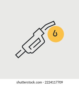 Gasstation-Düsenpumpe, Vektorsymbol