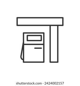 gas station outline icon pixel perfect for website or mobile app