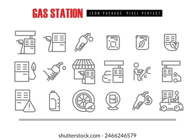 gas station outline icon pixel perfect Vector design good for website and mobile app