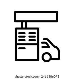 gas station outline icon pixel perfect vector design good for website and mobile app