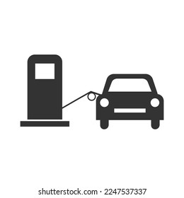Gas station. Petrol power background vector ilustration