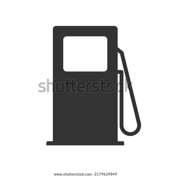 Gas station pictogram. Fuel consumption  industry.\
Isolated vector icon.