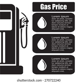 gas station price display. Vector EPS 10. 