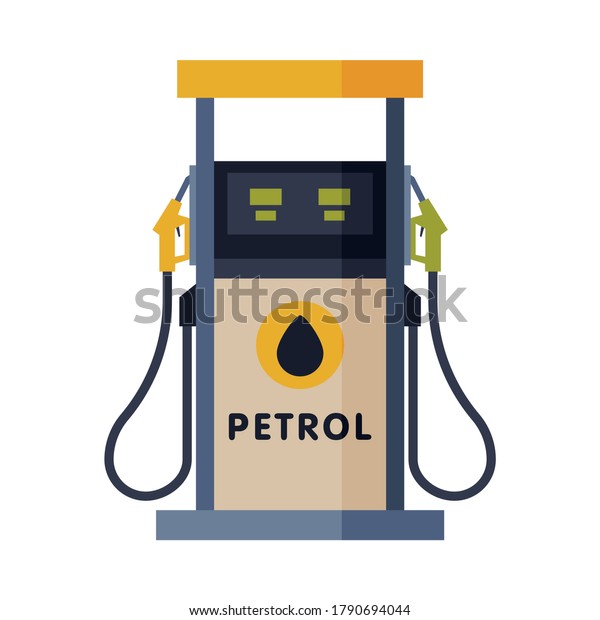 Gas Station Pump,\
Gasoline and Petroleum Industry Flat Style Vector Illustration on\
White Background