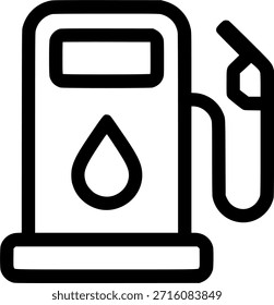 Tankstellenpumpen-Symbol auf Schild, Symbol, Vektor, Kunst
