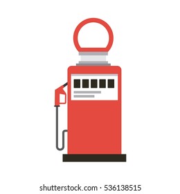 gas station pump icon over white background. colorful design. vector illustration