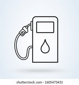 gas station pump line. Simple vector modern icon design illustration.