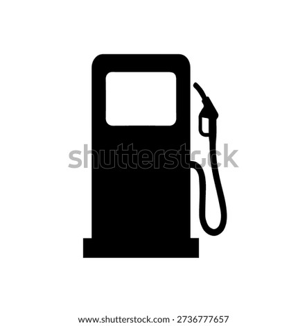 Gas Station Pump Silhouette Vector Illustration of Fuel Station Icon for Automotive Service and Energy Business Web Design