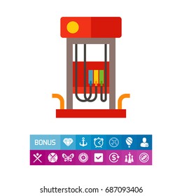 Gas station pump vector icon