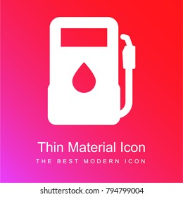 Gas station red and pink gradient material white icon minimal design