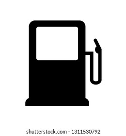 gas station sign  - black vector icon. symbol of gas station