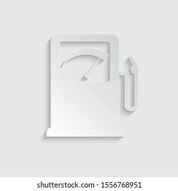  gas station sign  - black vector icon. symbol of gas station  paper icon