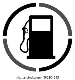 gas station sign  - black vector icon