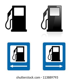 Gas Station sign. Illustration on white background