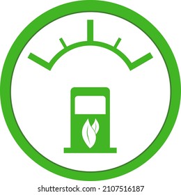 Gas station sign. A source of fuel energy and biofuels. Environmentally friendly fuel. Vector image isolated on a white background.
