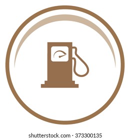 Gas station sign with tachometer - vector icon.