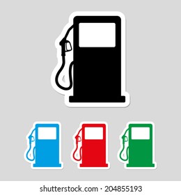 gas station sign - vector