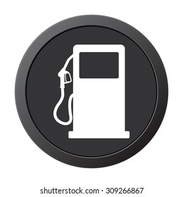 gas station sign - vector icon, on a grey button