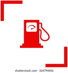 Gas station sign - vector icon.