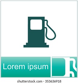 Gas station sign - vector icon.
