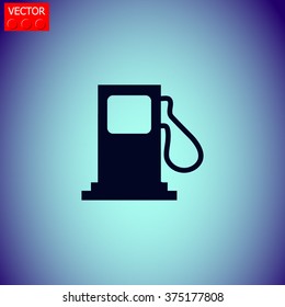 Gas station sign - vector icon.