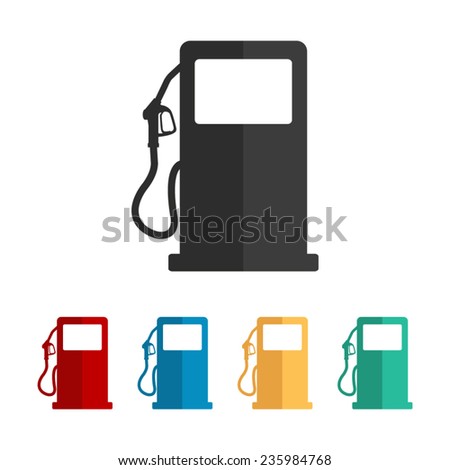 gas station sign - vector icon, flat design