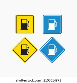 gas station signage, gas station icon, vector art.