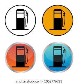 gas station silhouette icon template