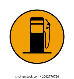 gas station silhouette icon template