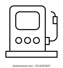 Gas station with simple icon collections