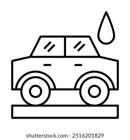 Gas station with simple icon collections