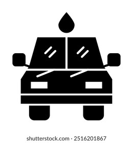 Gasolinera con colecciones de iconos simples