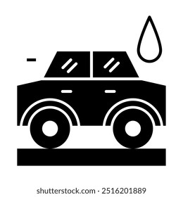 Gas station with simple icon collections