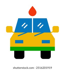 Gas station with simple icon collections