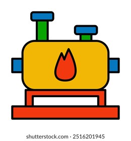 Posto de gasolina com simples coleções de ícones