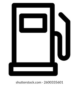 Gas station simple vector icon
