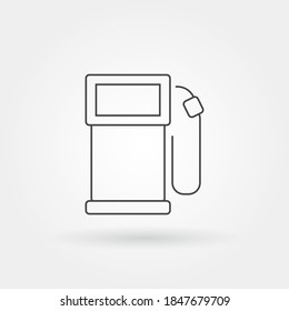 gas station single isolated icon with modern line or outline style