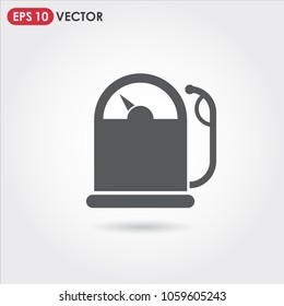 gas station single vector icon on light background